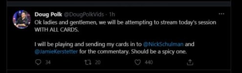 Doug cards up
