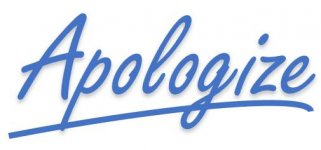Apologize word 1
