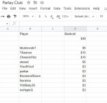 Parlayclub spreadsheet august 9th