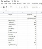 Parlayclub spreadsheet septembe 4th