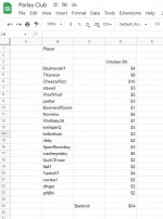 Parlayclub spreadsheet october 5th