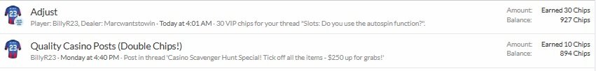 Casino Vip rewards thread and posts