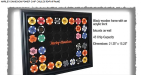 Harley Davidson poker Chip Collectors Frame