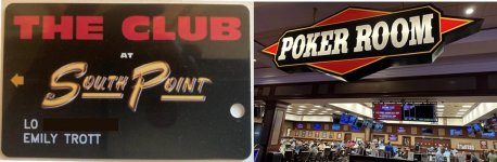 South Point Club Card Redacted and Poker Room