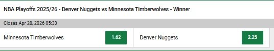 Jokic to win the Series vs Wolves