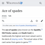 Ace of spades